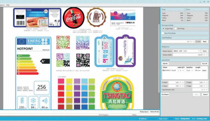 Digital Roll To Roll Label Printing Machine 1200X2400dpi 4 Color