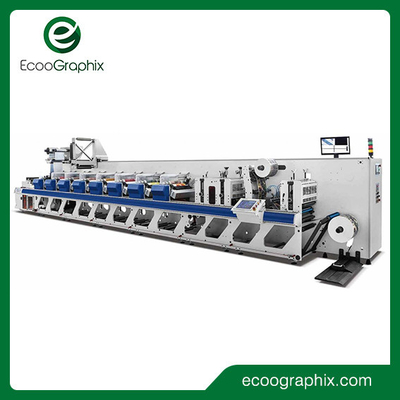 High Speed Fully Servo Controlled Modular 8 Colors Flexo Printer With Movable Touch Screen