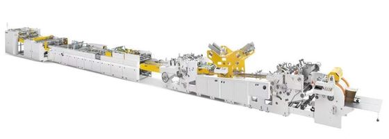 180-350gsm Sheet Square Bottom Shopping Paper Bag Forming Machine With Handle Holes