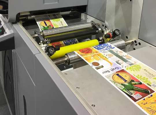 Digital Label Embellishments Inkjet Digital Printer with UV Varnish and Foil Stamping