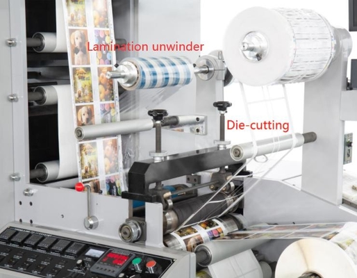 310mm Printing Width Roll To Roll Flexo Printing Machine With Rotary Die Cutting