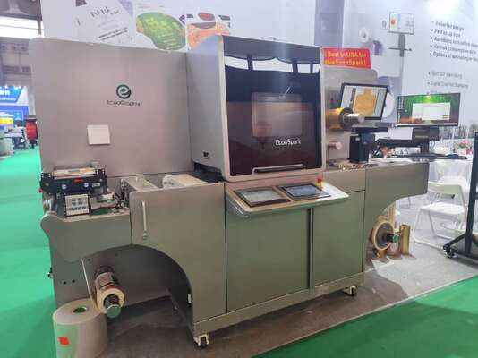 EcooSpark Digital Label UV Varnish Printing and Foil Stamping Machine with Braille Printing