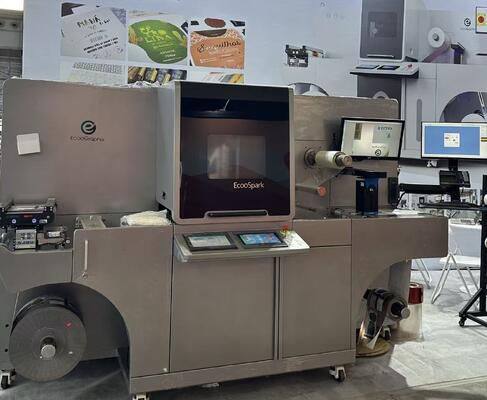 Label Embellishments Inkjet Digital Printer With UV Varnish And Foil Stamping