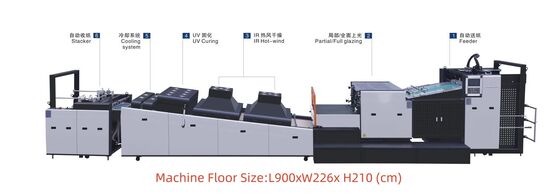 Automatic Anilox Roller Coater Machine with Teflon Belt for 9000 Sheets/Hour UV Spot and Overall Varnishing at ±0.2mm Accuracy