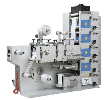 Automatic UV Label Flexo Printing Machine 600mm Rewinding